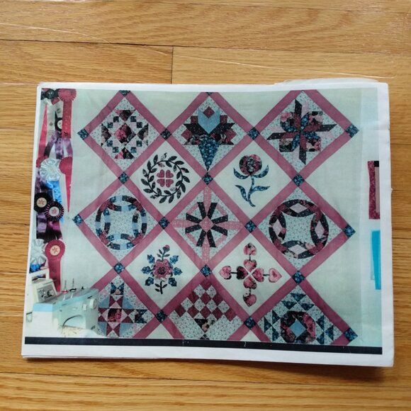 Vintage Quilt Sewing Pattern and Templates AS IS - Picture 8 of 11